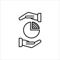 Market share icon. vector