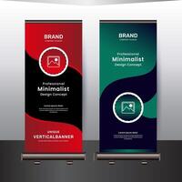 Unique company Business rollup banner design template Unique company Business rollup banner design template vector