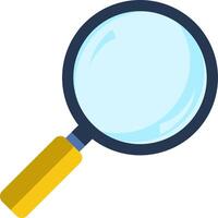Magnifying glass icon, zoom tool loupe scrutiny lens optical microscope, inspection symbol, search or analytic, illustration, magnifier icon isolated on a white background. vector