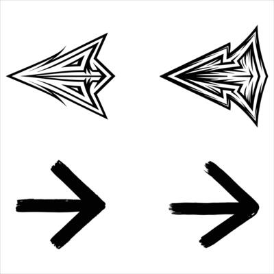 Modern Arrow Silhouette