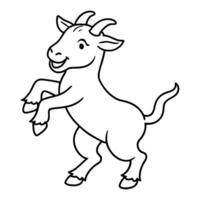 cute goat dancing vector