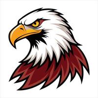 Perching Eagle with Sharp Gaze vector