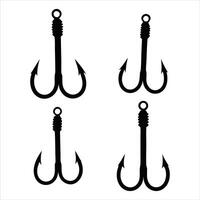 Barbed Hook Outline Design vector