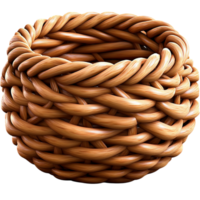 Hwoven Wicker Basket an Intricate Pattern png