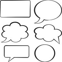 Comic book style speech bubbles and thought clouds design vector
