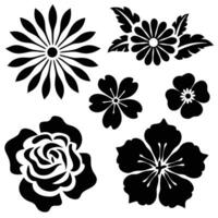 Simple floral set for logo and branding set. vector