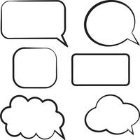 Comic book style speech bubbles and thought clouds vector