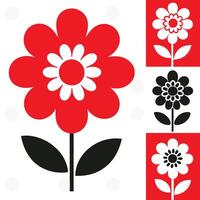 Simple daisy pattern artistic seamless floral illustration vector
