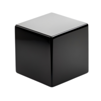 Dark cube isolated on transparent background png