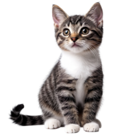 Cute cat isolated on transparent background png