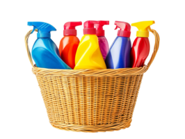 Detergents in the basket isolated on transparent background png