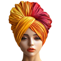Elegant turbans a headwrap isolated on transparent background png