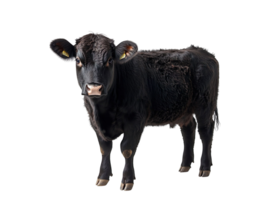 Galloway Cow isolated on transparent background png