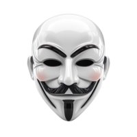 Hacker anonymous mask isolated on transparent background png