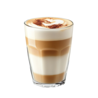 latte macchiato isolated on transparent background png