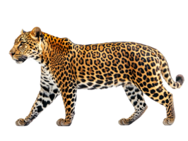 Leopard side view isolated on a transparent background png