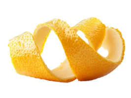 Lemon peel isolated on transparent background png