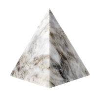 Marble pyramid object isolated on transparent background png