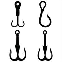 Curved Fishing Hook Design vector