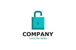 letter l padlock and minimal security logo vector