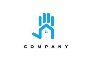 home and hand home protection vector