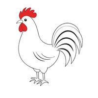 Stylized Rooster Icons Minimalist Chicken Designs in Format vector