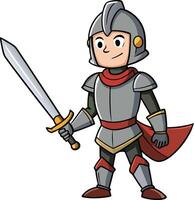 Brave Knight with Sword vector