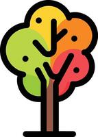 A colorful tree with many different colors vector