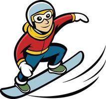 Snowboarder in Action vector