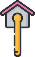 A house with a key in the keyhole vector