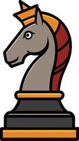 Chess knight piece, depicted in a clean and modern design vector