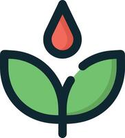 Green sprout with two leaves vector