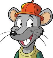 Happy Mouse Cartoon Character vector