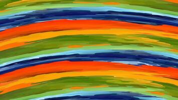 Colorful Abstract Painting with Bright Strokes in a Wave-Like Pattern vector