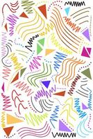 Two Dimensional Nirmana Line Colorful Abstract Theme on white background vector
