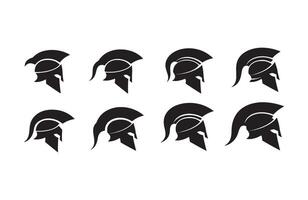 Elegant Spartan Helmet Powerful Logo with Simple Design vector