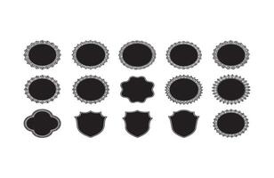 Premium Elegant Badge Frame Design Set vector