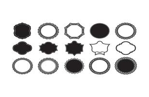 Intricate Royal Badge Frame Artwork Set vector