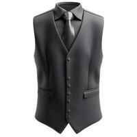 Elegant black vest and tie, perfect for formal occasions or special events. photo