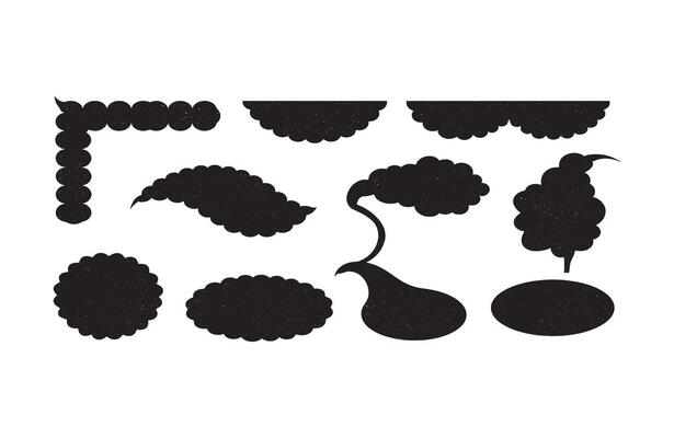 Glossy Black Glitter Badge Label Set