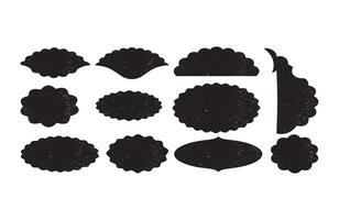 Dark Glitter Frame Shape Pack Set vector