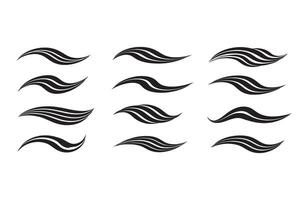 Elegant Black Flowing Lines Background vector