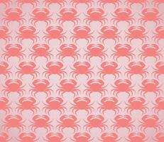 silhouette realistic crab seamless pattern vector