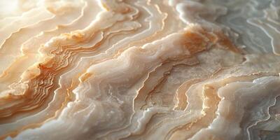 A detailed close-up of layered onyx stone showcasing its natural beauty and unique patterns. photo