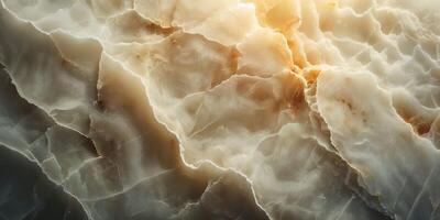 Close-up of a stunning translucent stone displaying intricate patterns and warm hues. photo