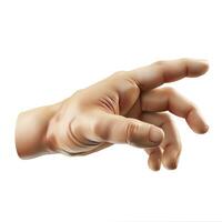 A realistic human hand reaching out, symbolizing connection and interaction. photo