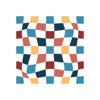 Abstract Bauhaus design with geometric shapes and a modern pattern. A colorful background with balanced composition and symmetry. Minimalist art style. vector