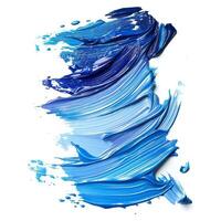 A vibrant, abstract swirl of various shades of blue paint, creating a dynamic visual effect. photo