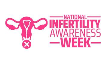 National Infertility Awareness Week background banner or poster design template. observed every year in April. vector