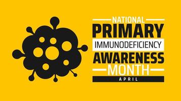 National Primary Immunodeficiency Awareness Month geometric shape pattern background banner or poster design template. observed every year in April. Holiday concept. Use to any Template, card, poster vector